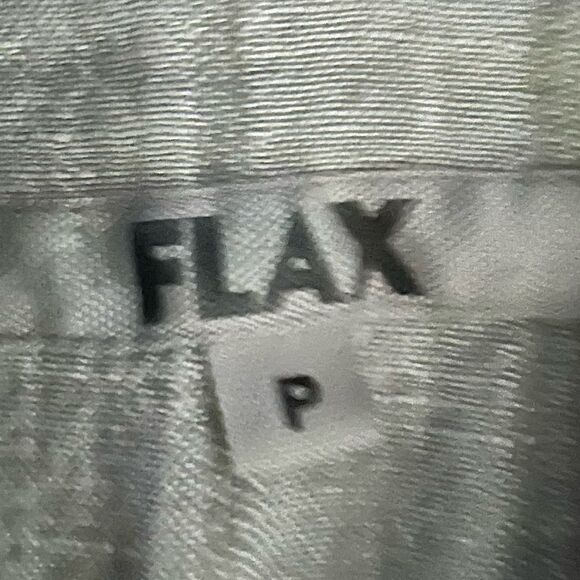 Flax Tan Linen Blazer Top Size small - Picture 3 of 9